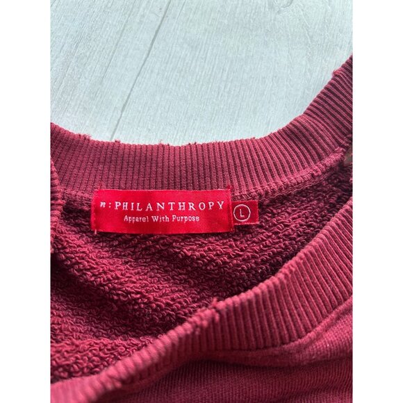 N:PHILANTHROPY Large Distressed Cutout Shoulder Sweater - Picture 10 of 13